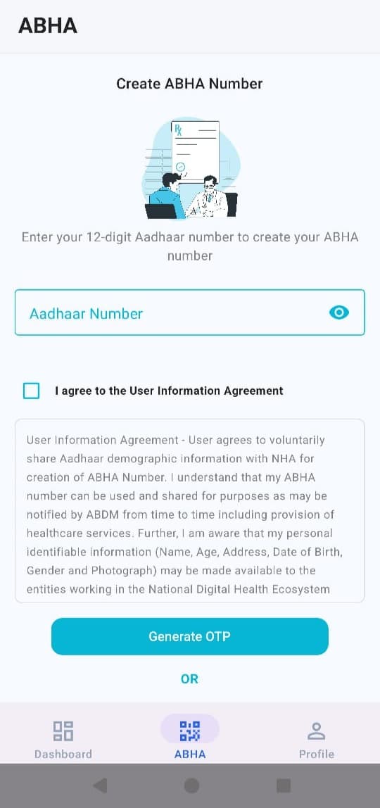 ABHA Integration - App Screenshot